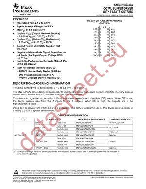 SN74LVCZ240ANSRE4 datasheet  